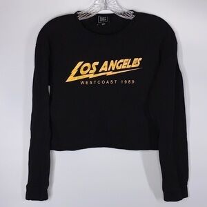 Riot Queen Los Angeles Westcoast 1989 Long Sleeve Cropped Tshirt